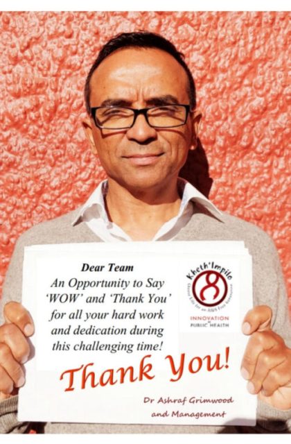 Ashraf Grimwood thanks